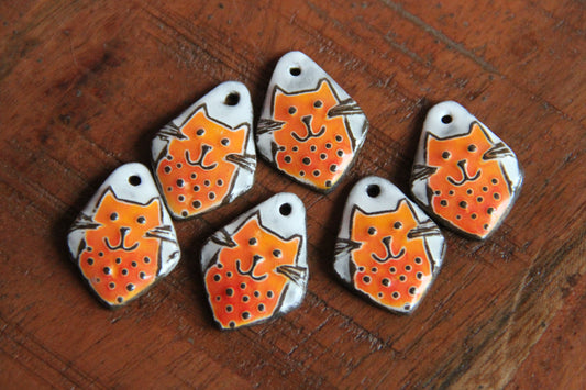 Kitty - ceramic earring dangles