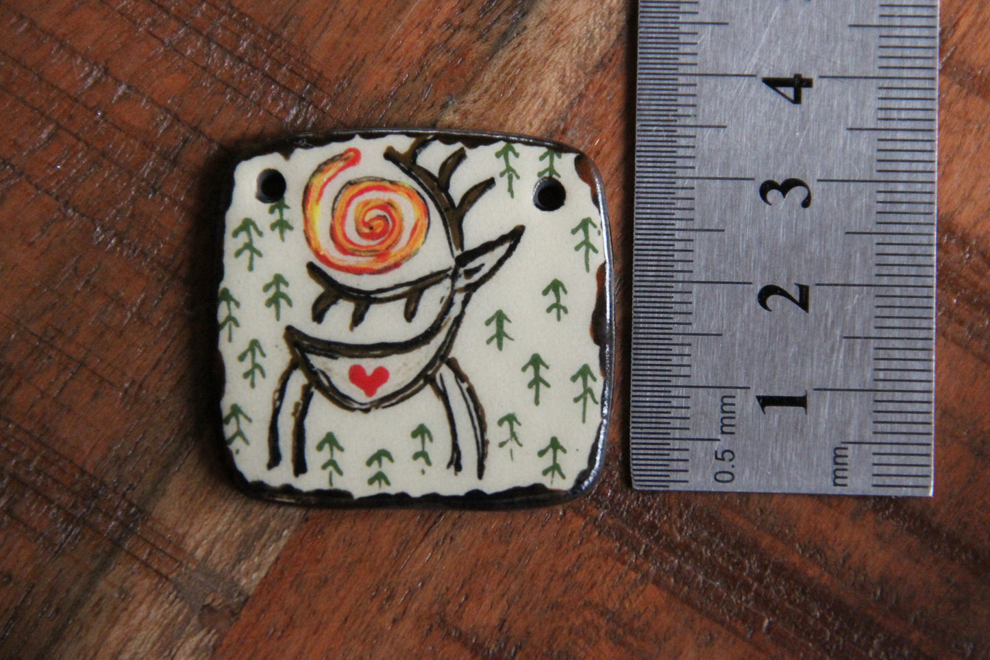 Handmade ceramic focal pendant