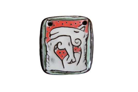 HORSE LOVE ceramic focal pendant