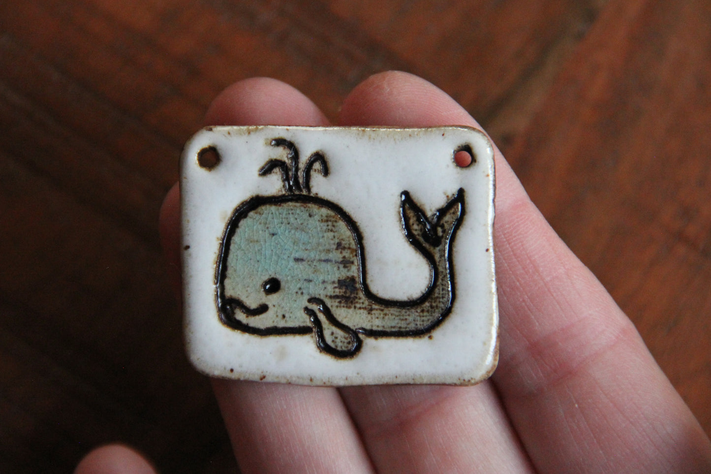 I'm just a whale ceramic pendant