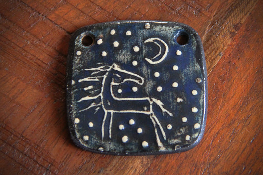 Handmade ceramic focal pendant