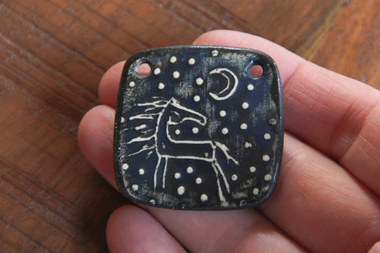 Handmade ceramic focal pendant