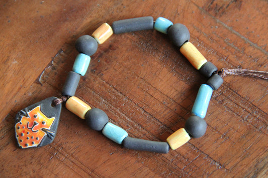Bracelet set with a kitty charm