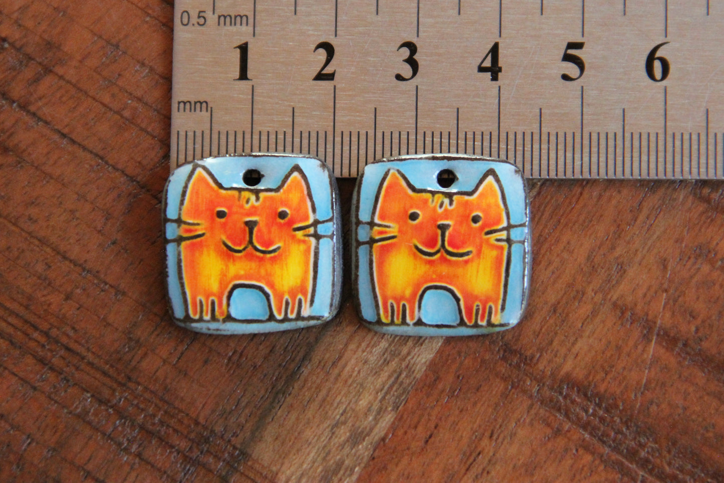 Kitty - ceramic earring dangles