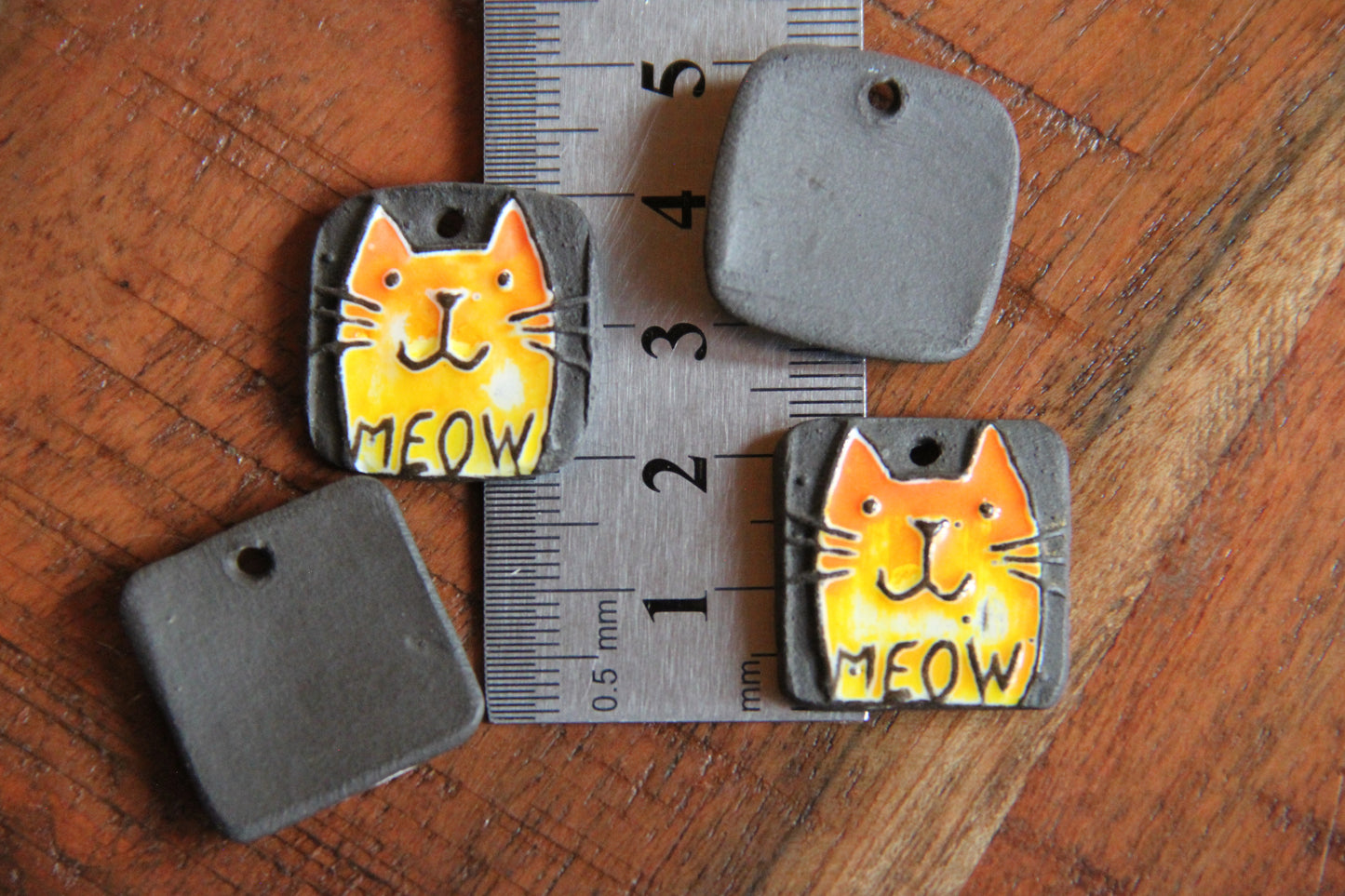 Kitty - ceramic earring dangles