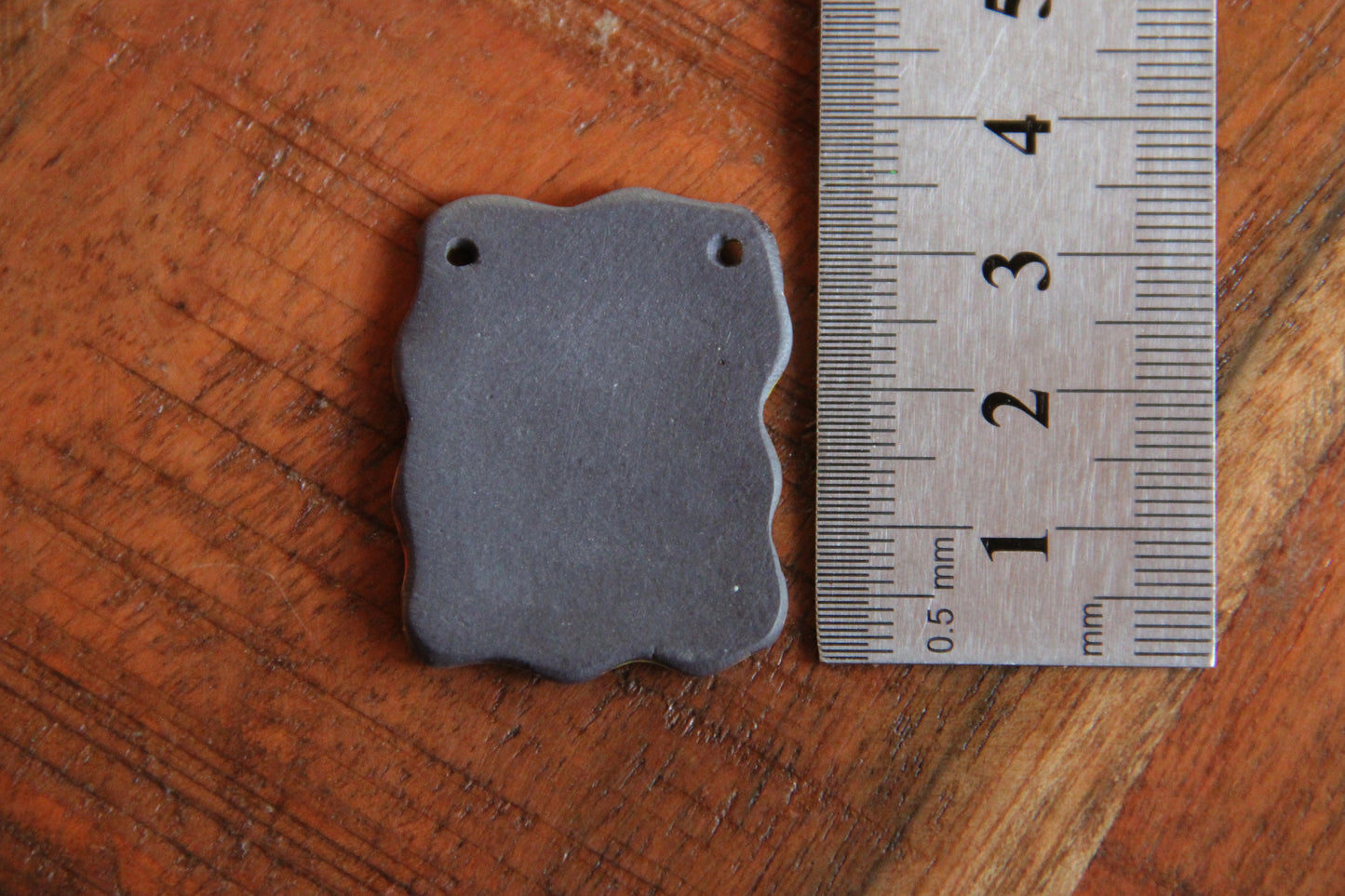 BUNNY AND FLOWER ceramic focal pendant