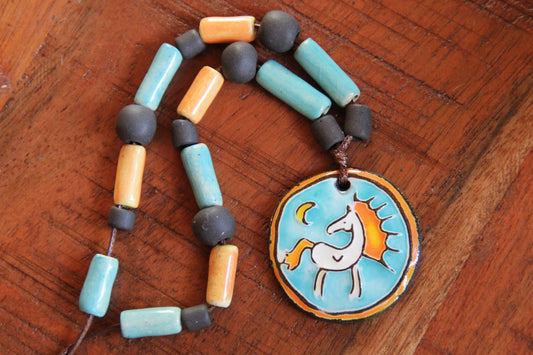 Horse under the Moon - Necklace Set