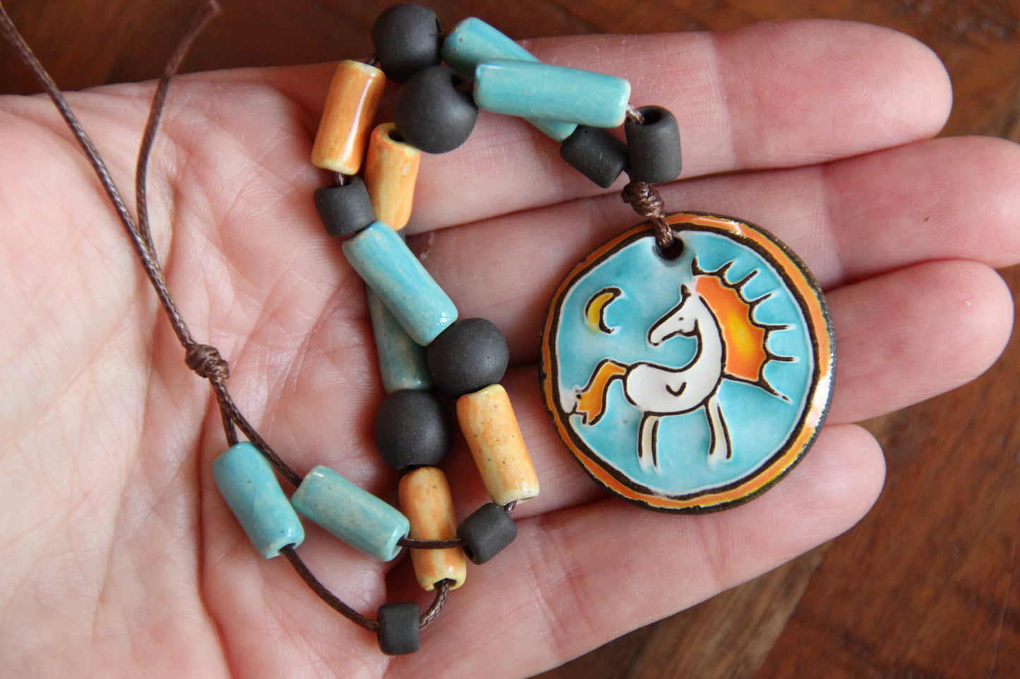 Horse under the Moon - Necklace Set