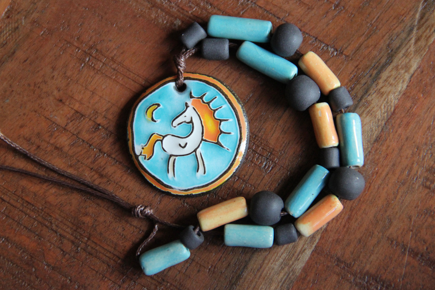 Horse under the Moon - Necklace Set