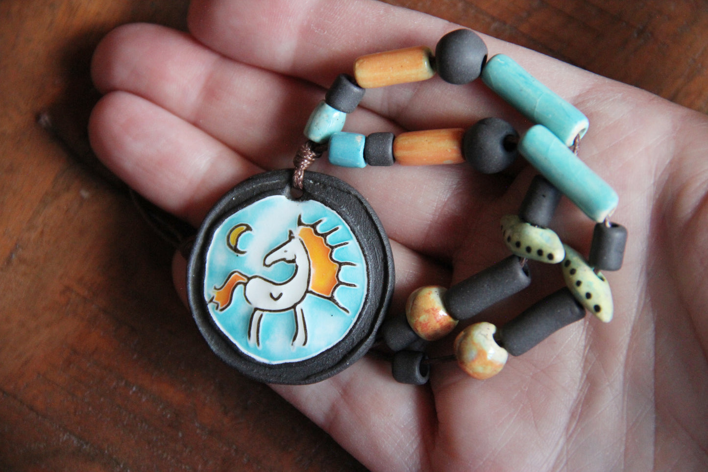Horse under the Moon - Necklace Set
