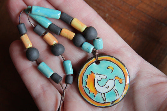 Horse under the Moon - Necklace Set