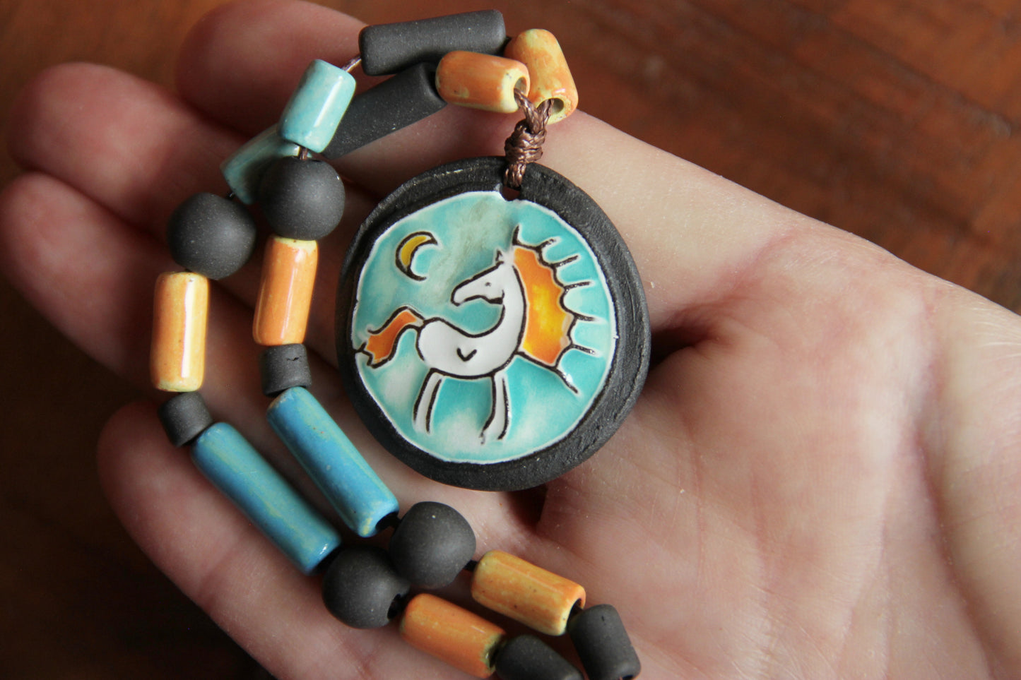 Horse under the Moon - Necklace Set