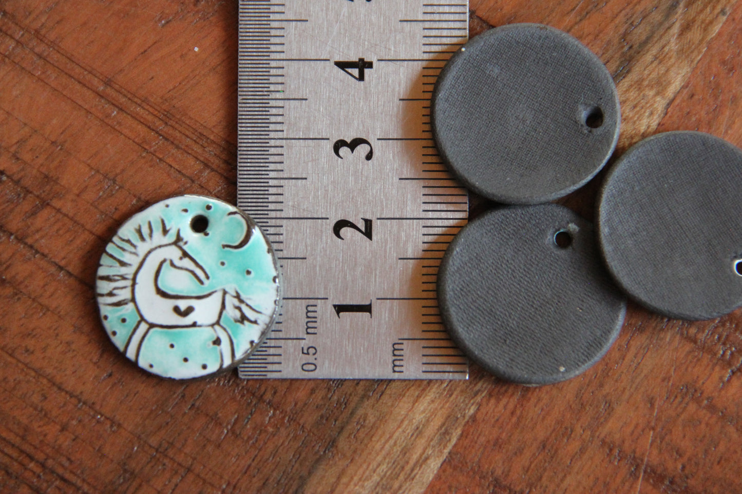 Horses - a pair of ceramic earring dangles