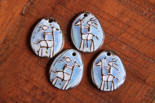 Riding my horse... a pair of ceramic earring dangles
