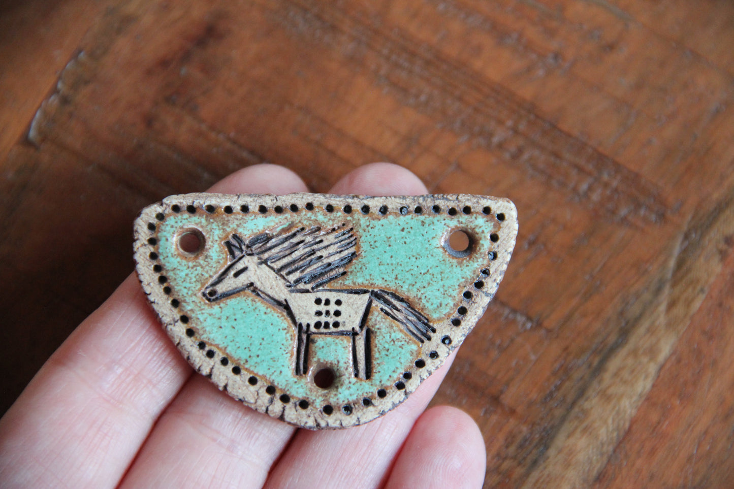 SALE - a pack of stoneware rustic beads / pendants