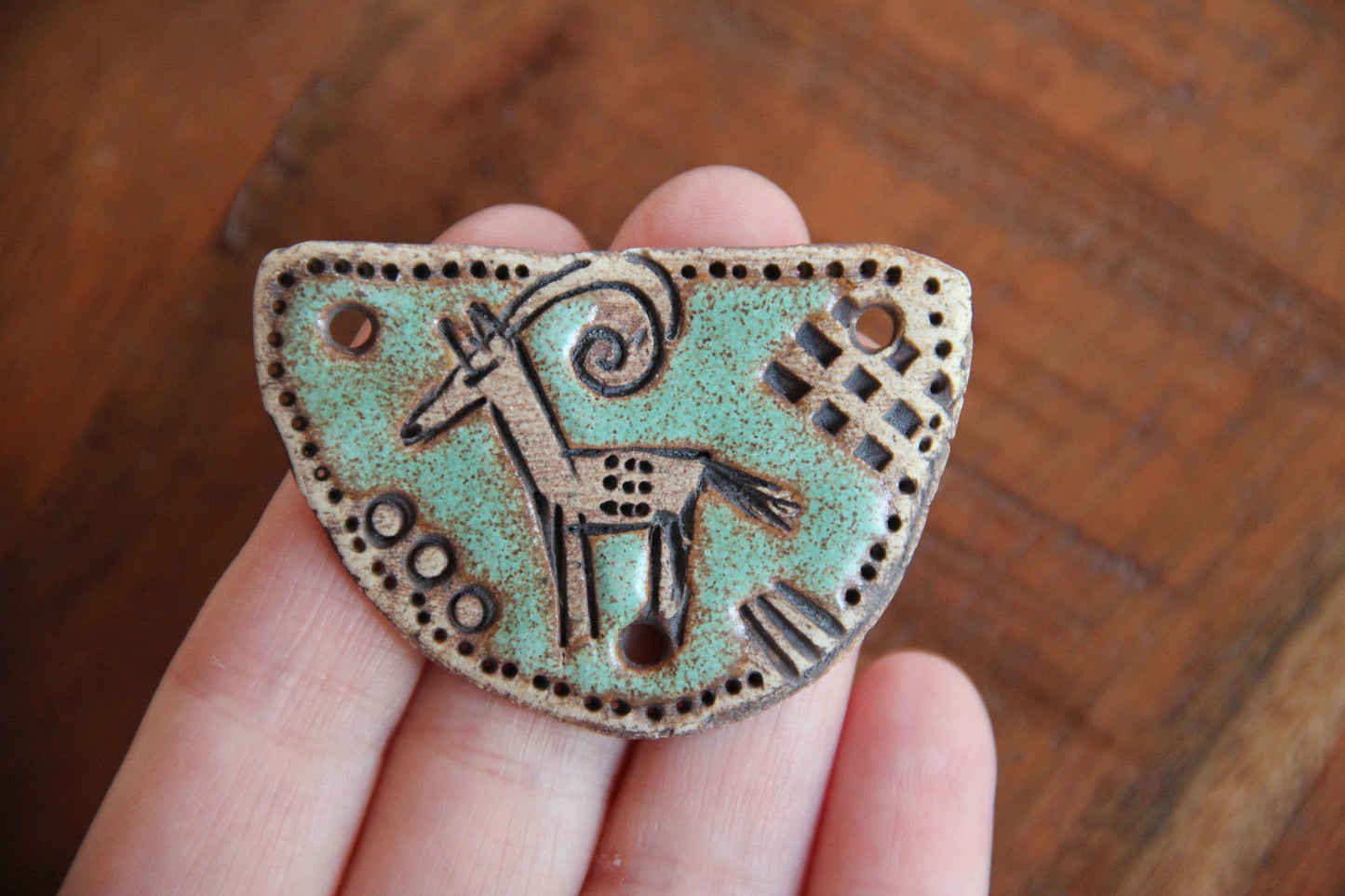SALE - a pack of stoneware rustic beads / pendants