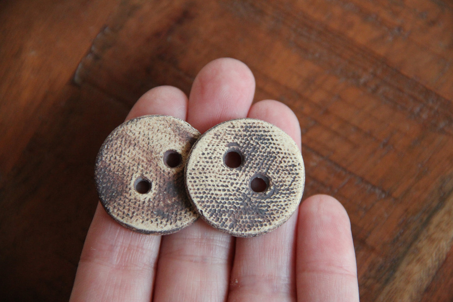SALE - a pack of stoneware rustic beads / pendants