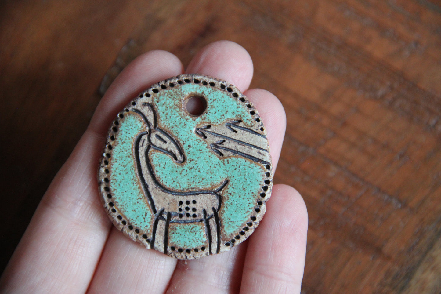 SALE - a pack of stoneware rustic beads / pendants