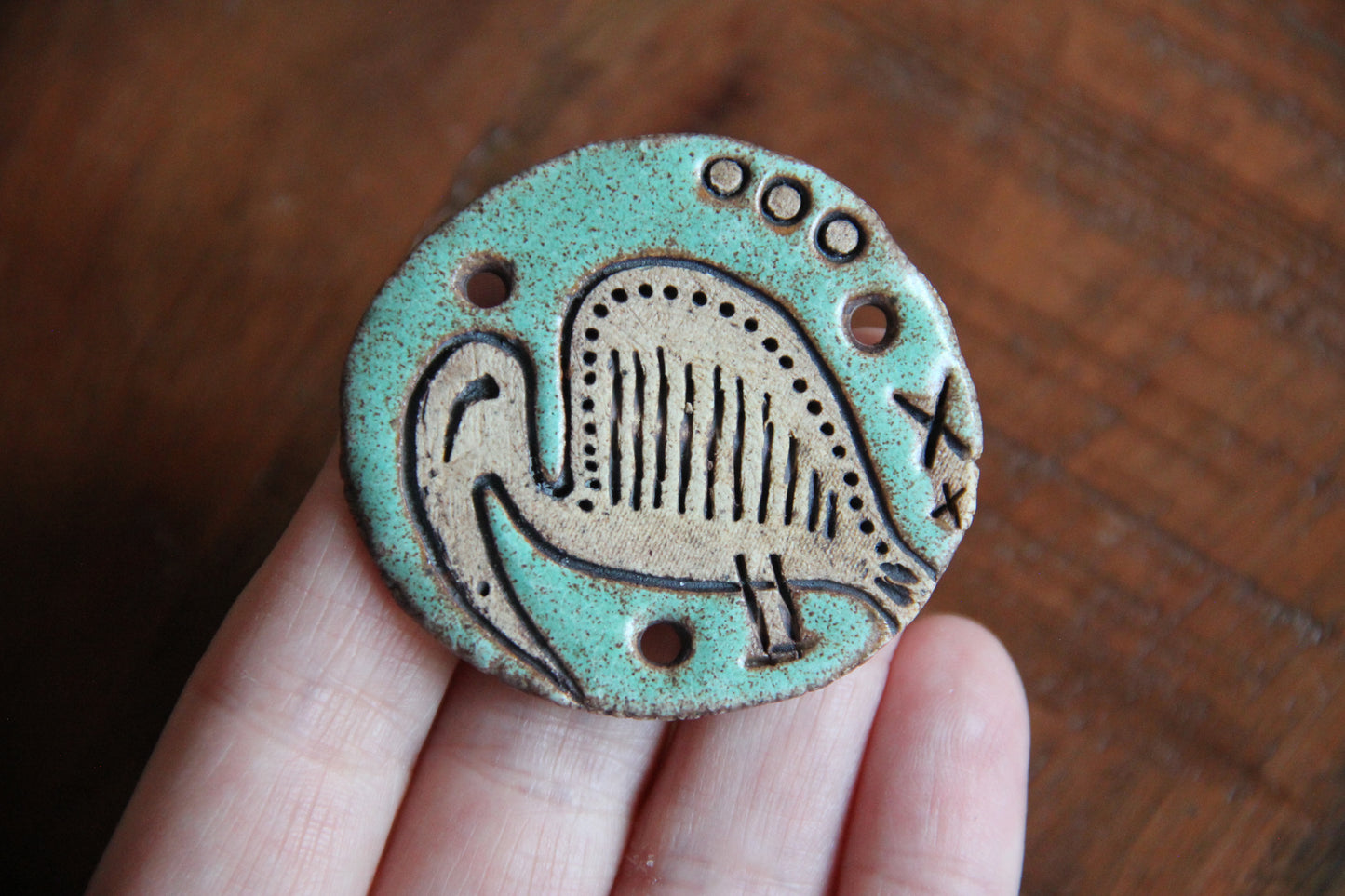 SALE - a pack of stoneware rustic beads / pendants