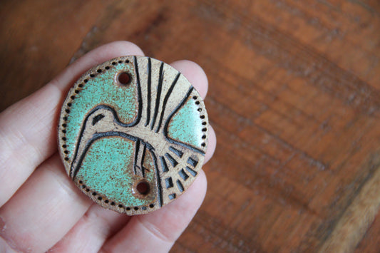 SALE - a pack of stoneware rustic beads / pendants