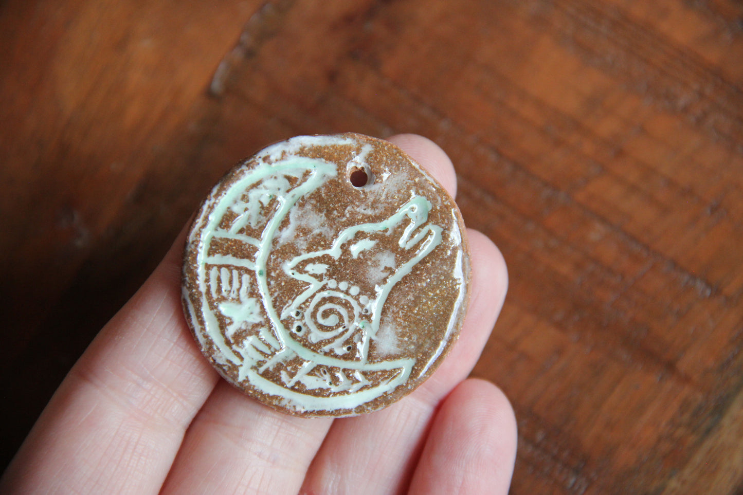 SALE - a pack of stoneware rustic beads / pendants