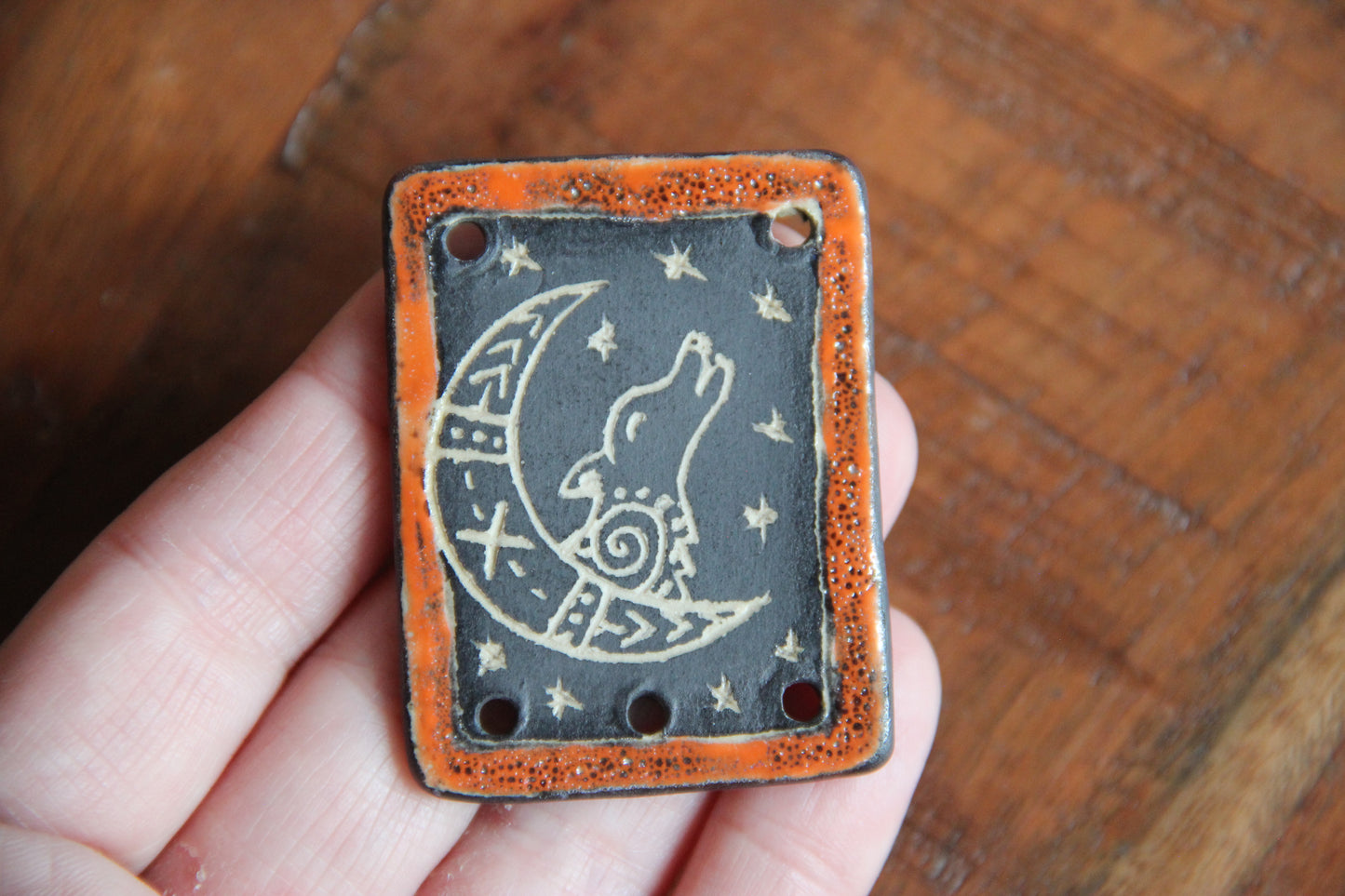 SALE -  Howling Wolf Focal Pendant