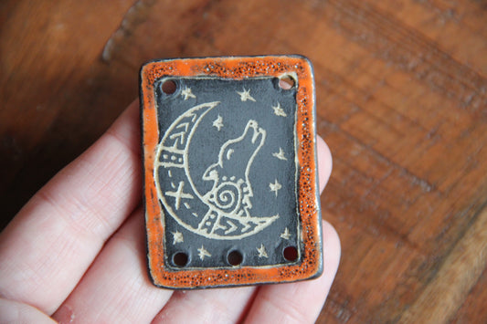 SALE -  Howling Wolf Focal Pendant