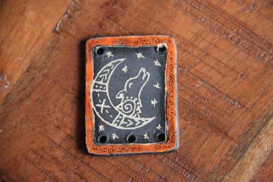 SALE -  Howling Wolf Focal Pendant