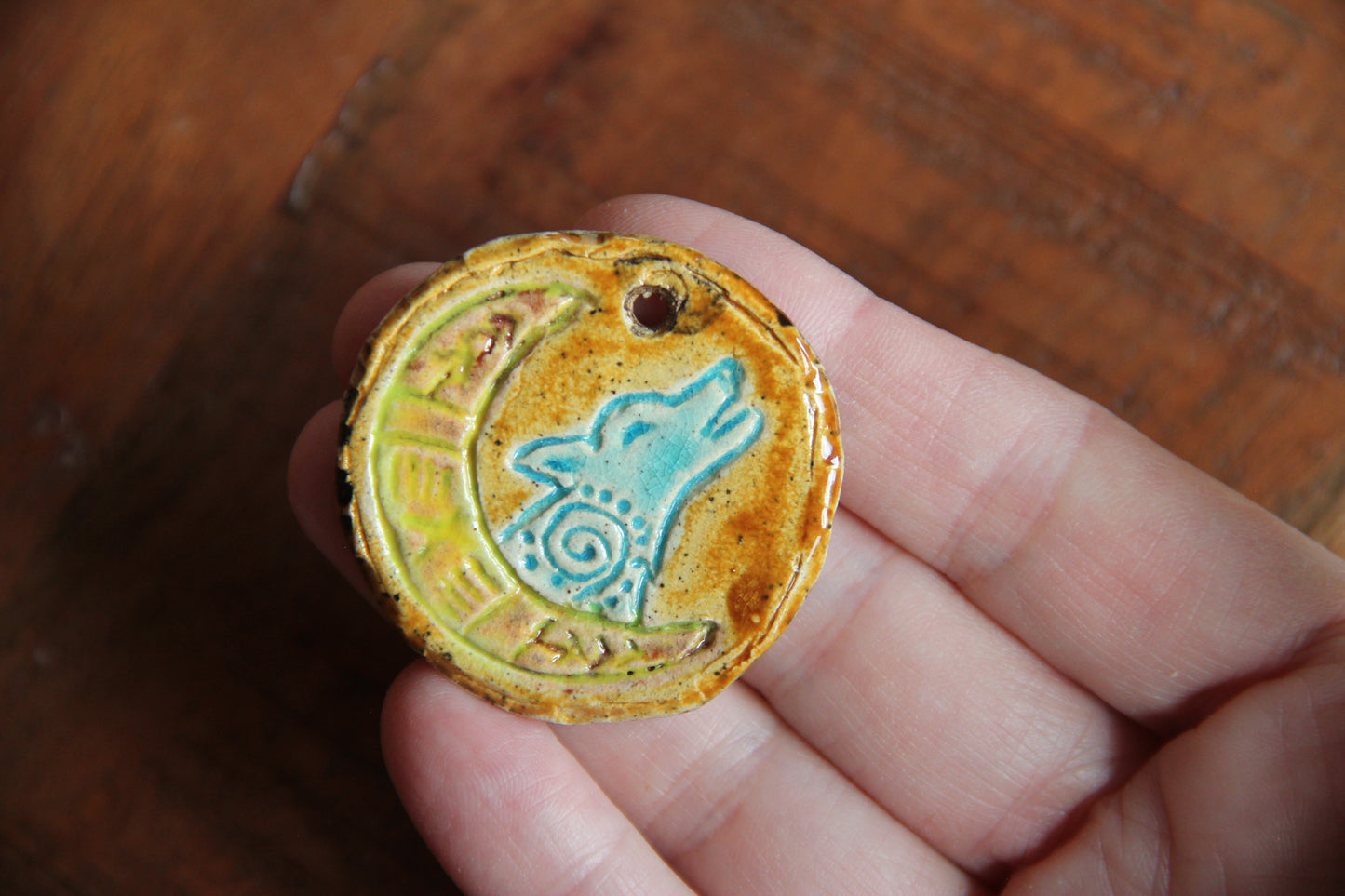 SALE -  2 Howling Wolf Focal Pendants