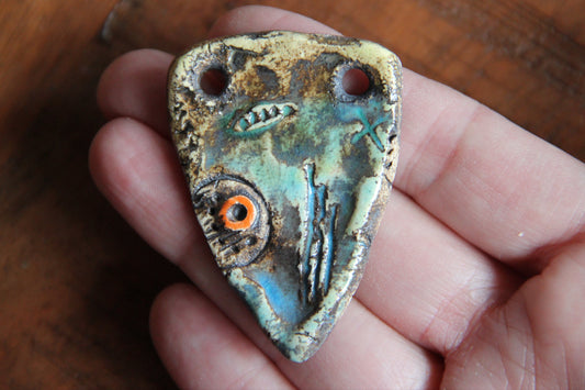 SALE - Rustic Stoneware Focal Pendant