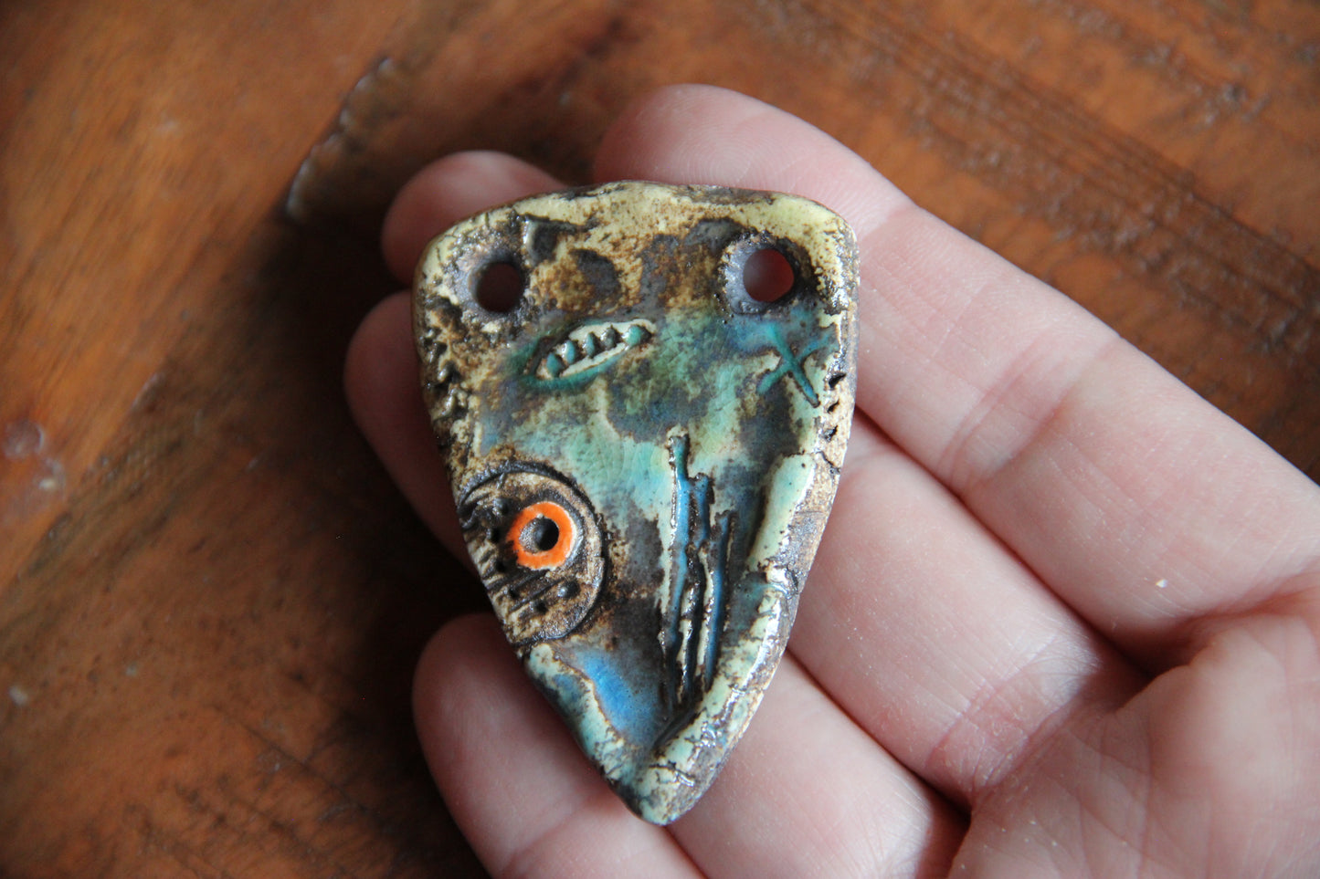 SALE - Rustic Stoneware Focal Pendant