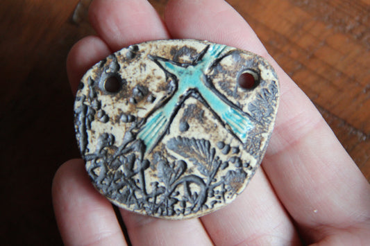 SALE - Rustic Stoneware Focal Pendant