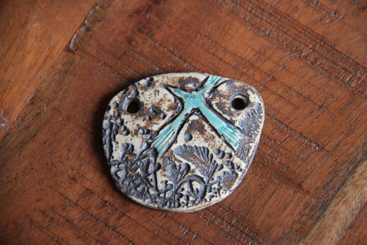 SALE - Rustic Stoneware Focal Pendant