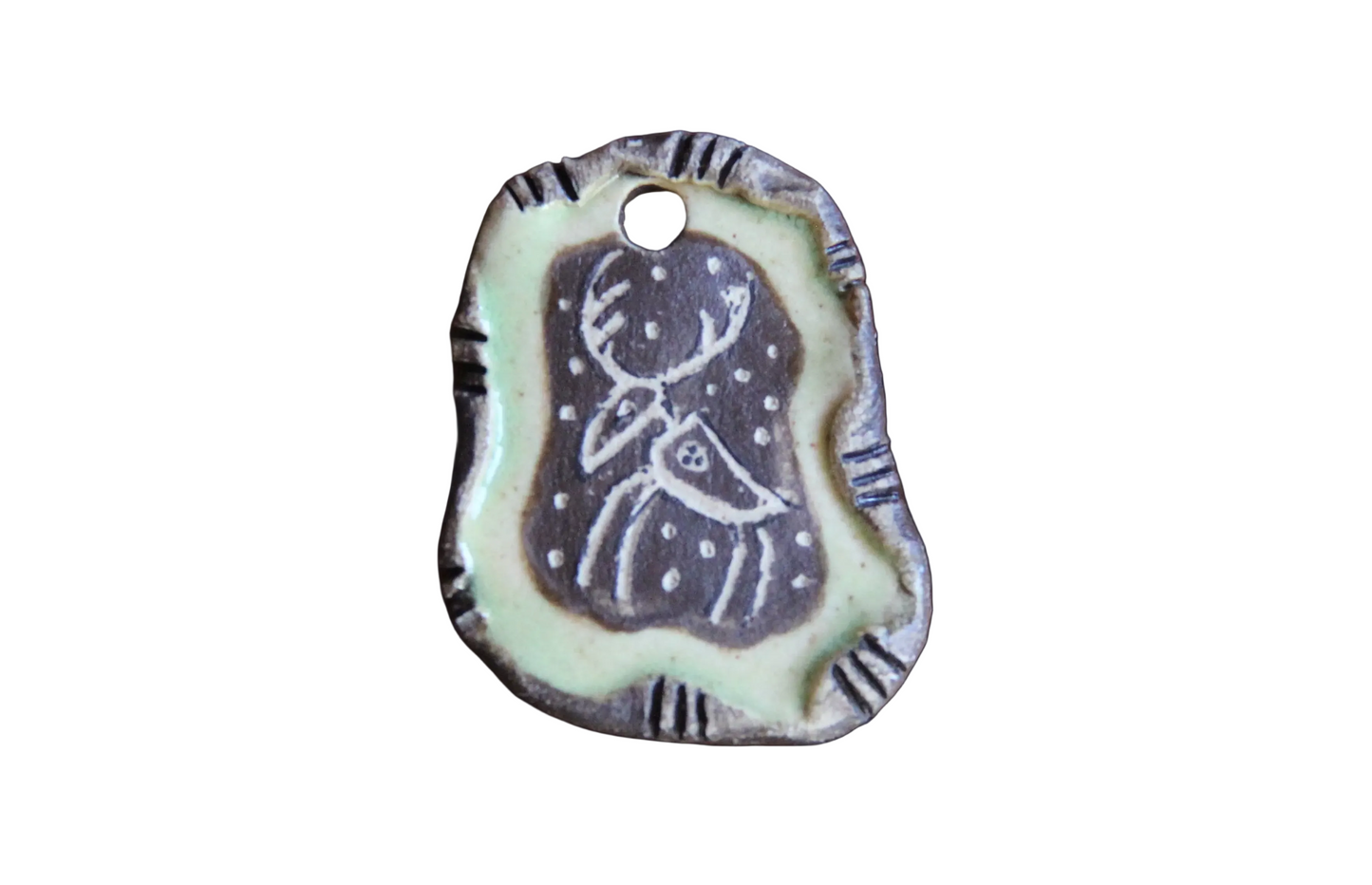 Rustic Stoneware Pendant