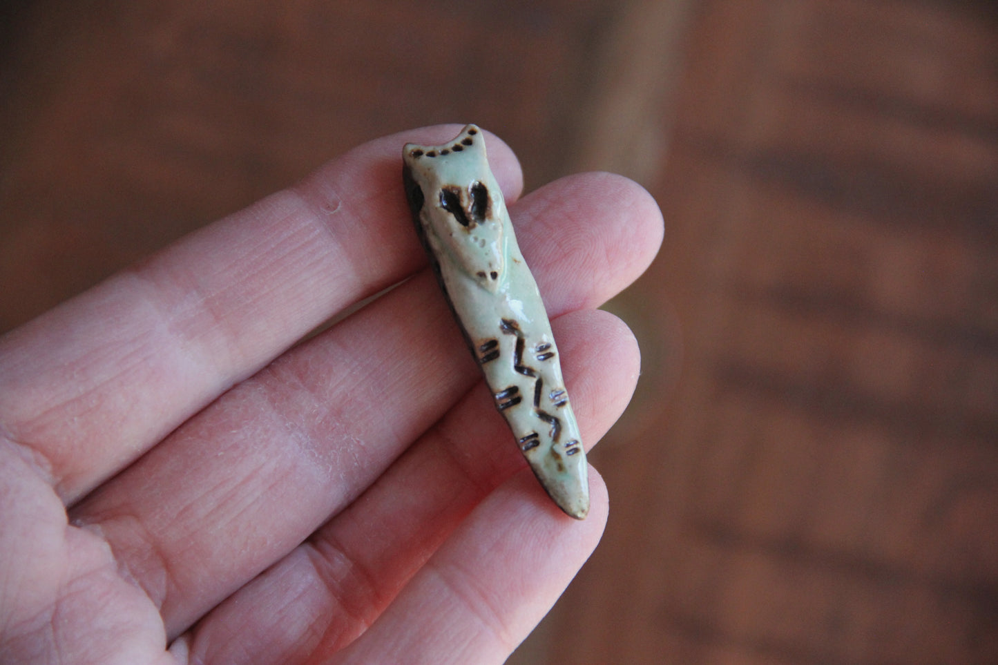 Let me be your Friend... Rustic Stoneware Pendant