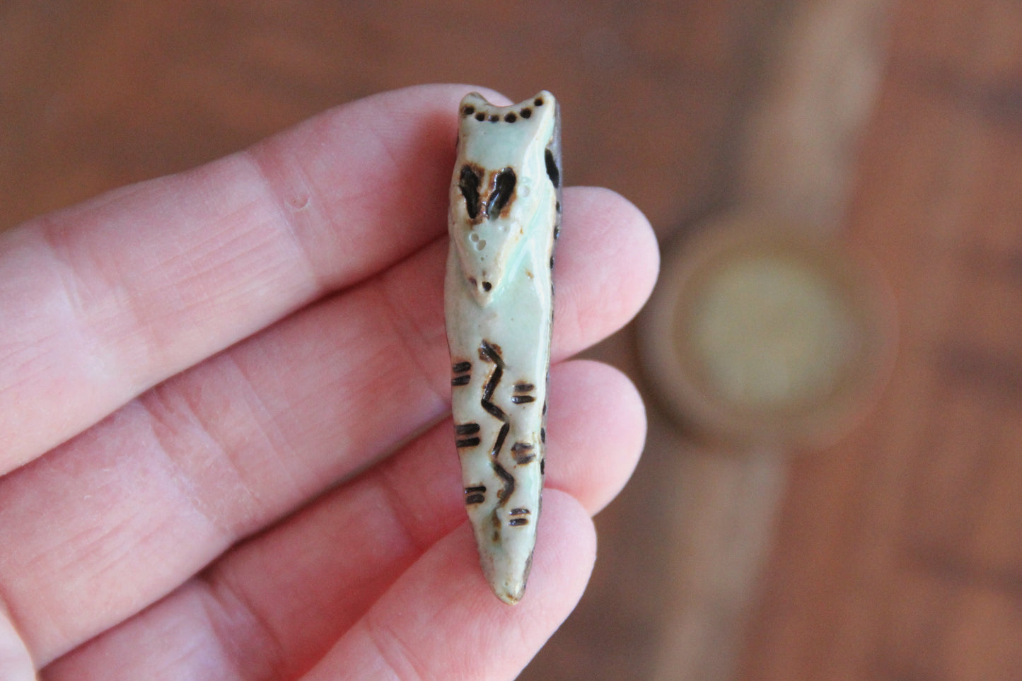 Let me be your Friend... Rustic Stoneware Pendant