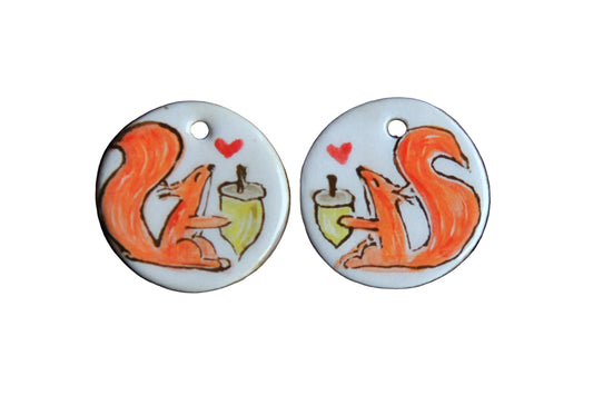 SQUIRREL ceramic dangles