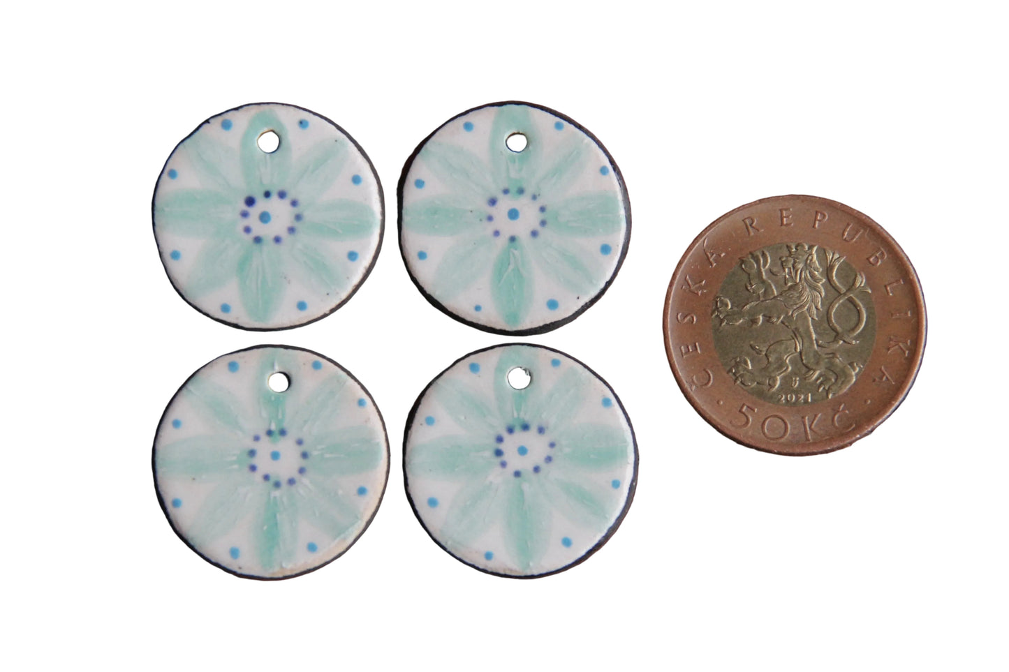 FLOWER ceramic dangles