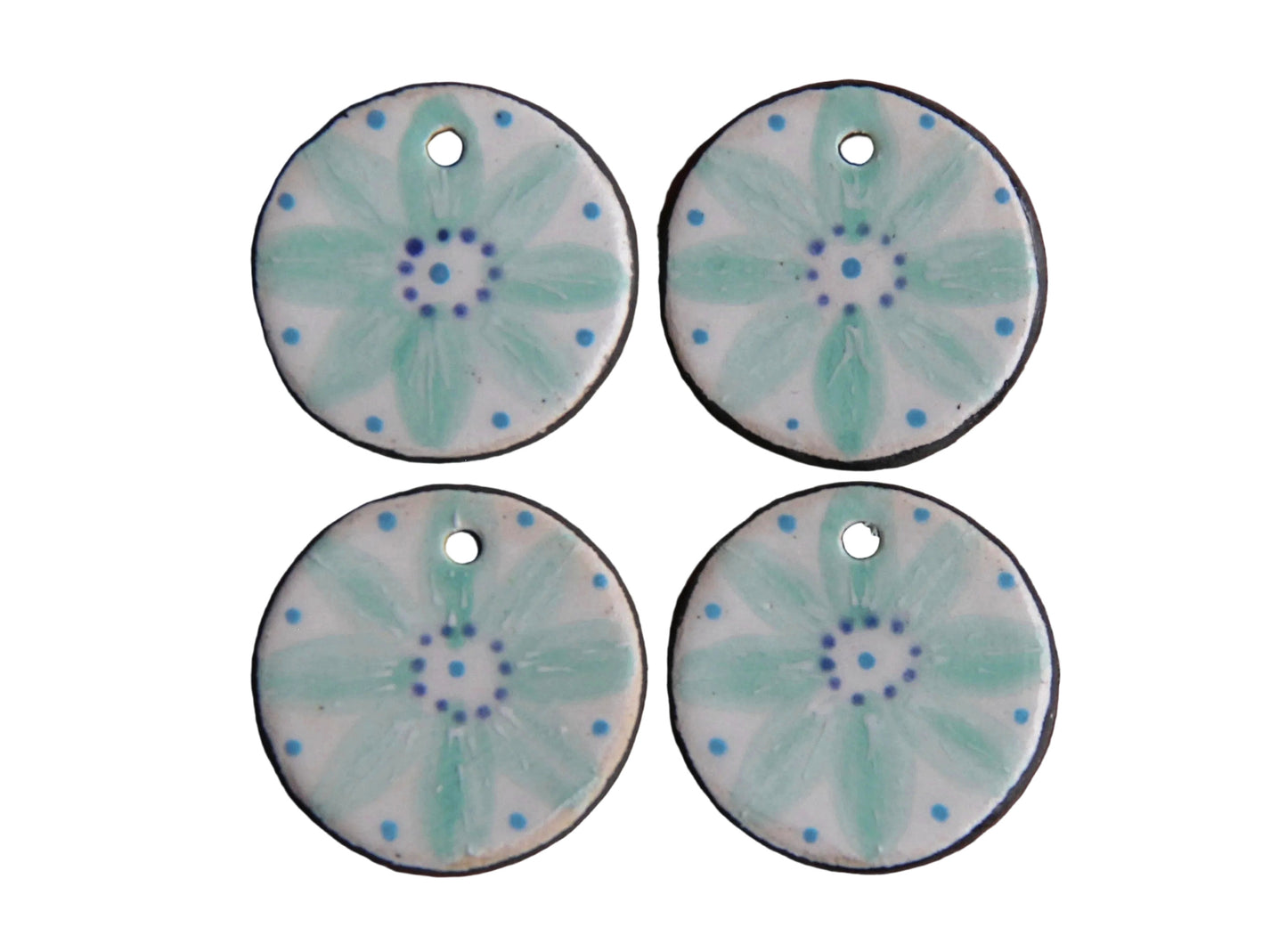 FLOWER ceramic dangles