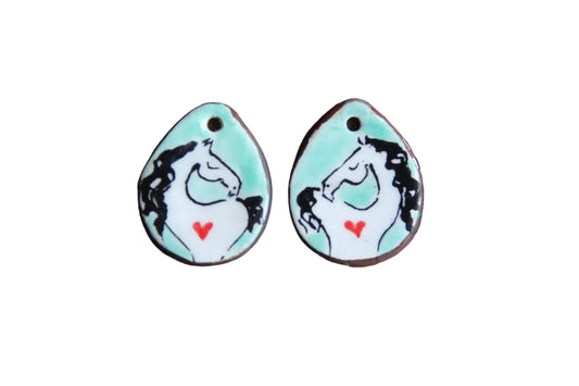HORSE LOVE ceramic dangles
