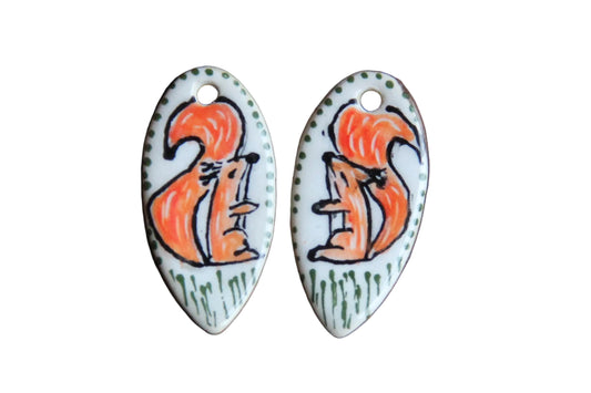 SQUIRREL ceramic dangles