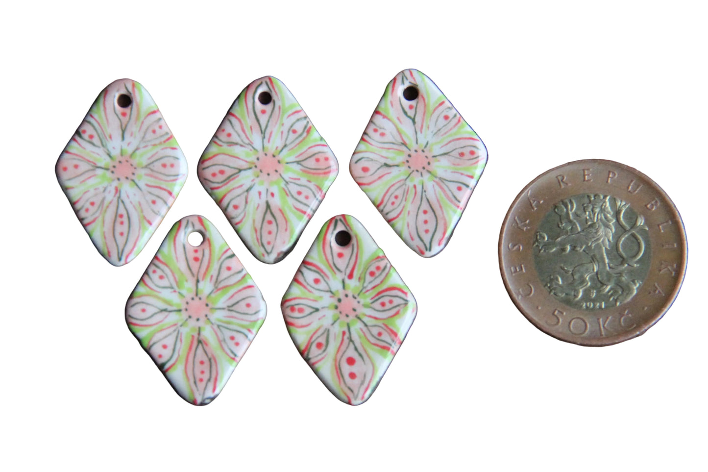 FLOWER ceramic dangles