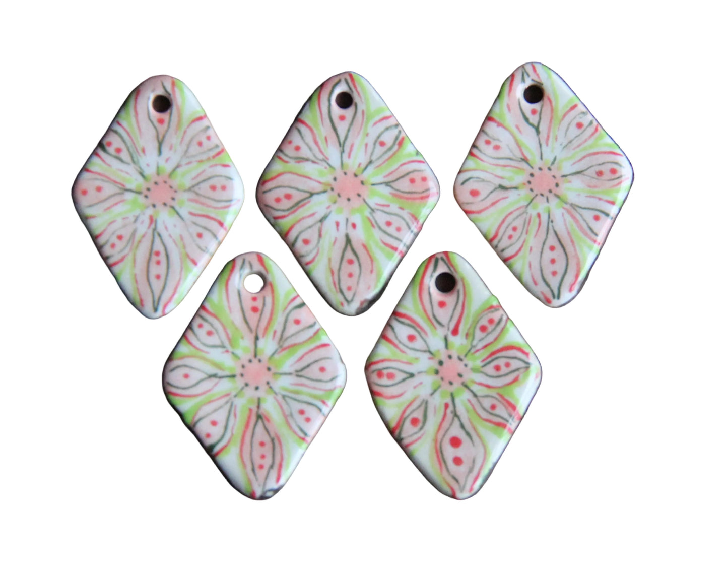 FLOWER ceramic dangles
