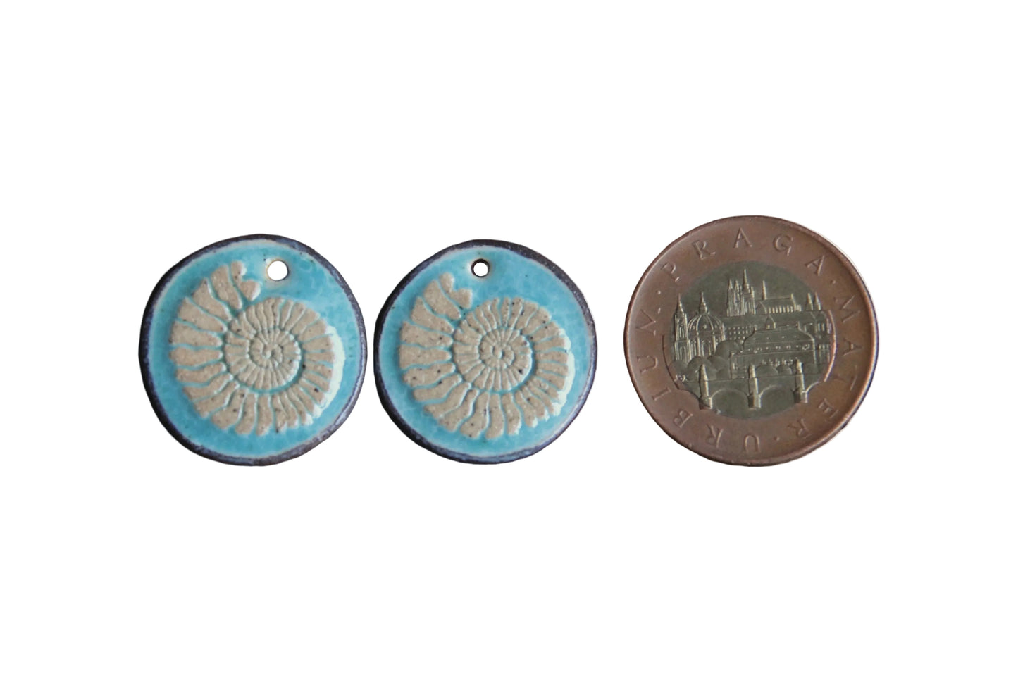 SEASHELL - ceramic earring dangles