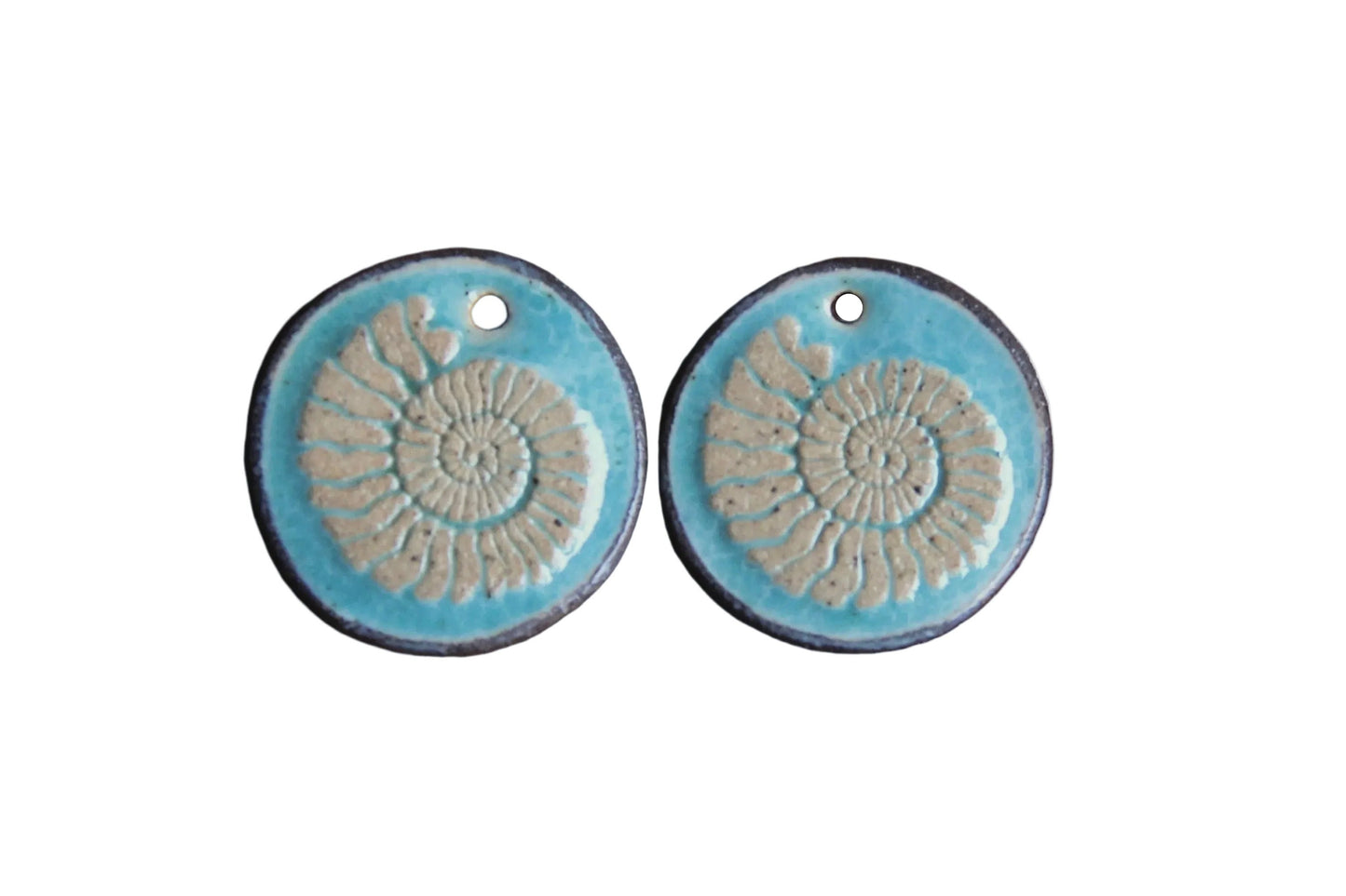 SEASHELL - ceramic earring dangles