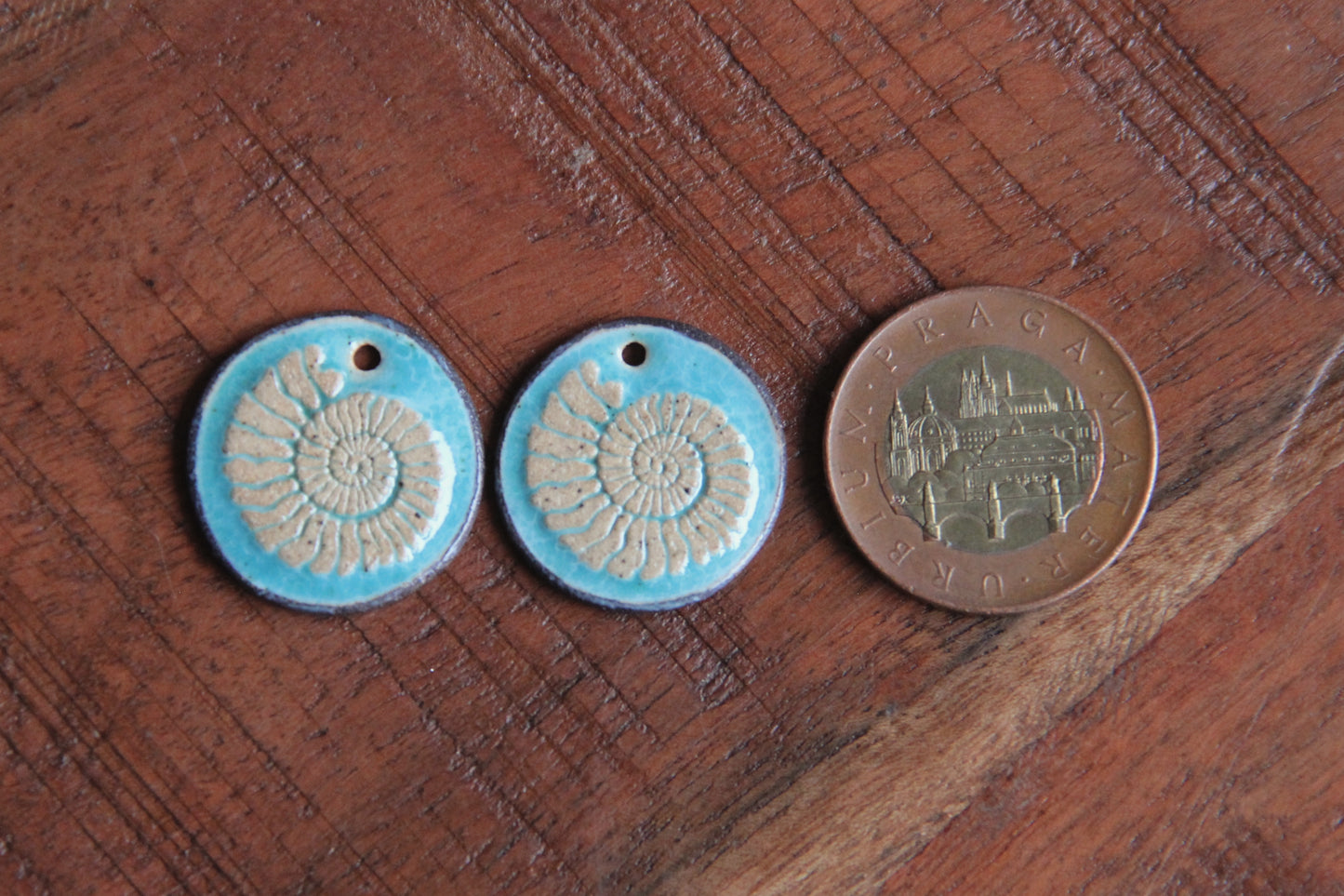 SEASHELL - ceramic earring dangles