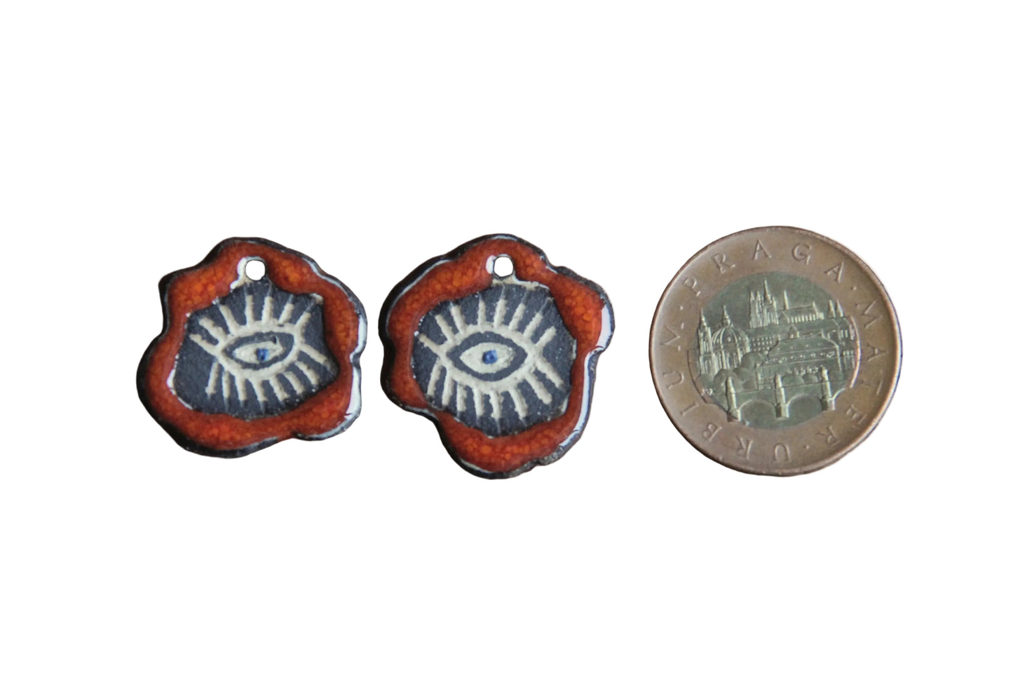 EYE Organic shaped rustic earring dangles