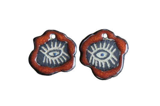 EYE Organic shaped rustic earring dangles