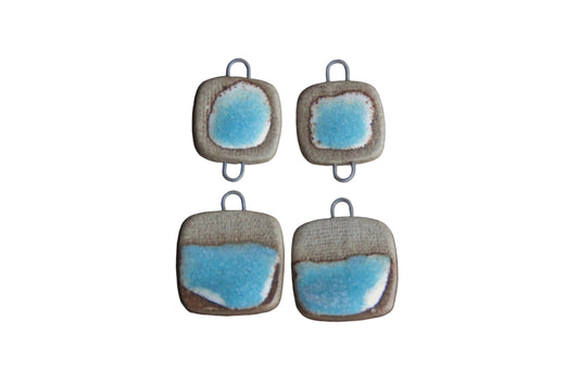 Set of 4 reversible beads - earring set