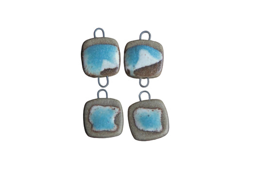 Set of 4 reversible beads - earring set